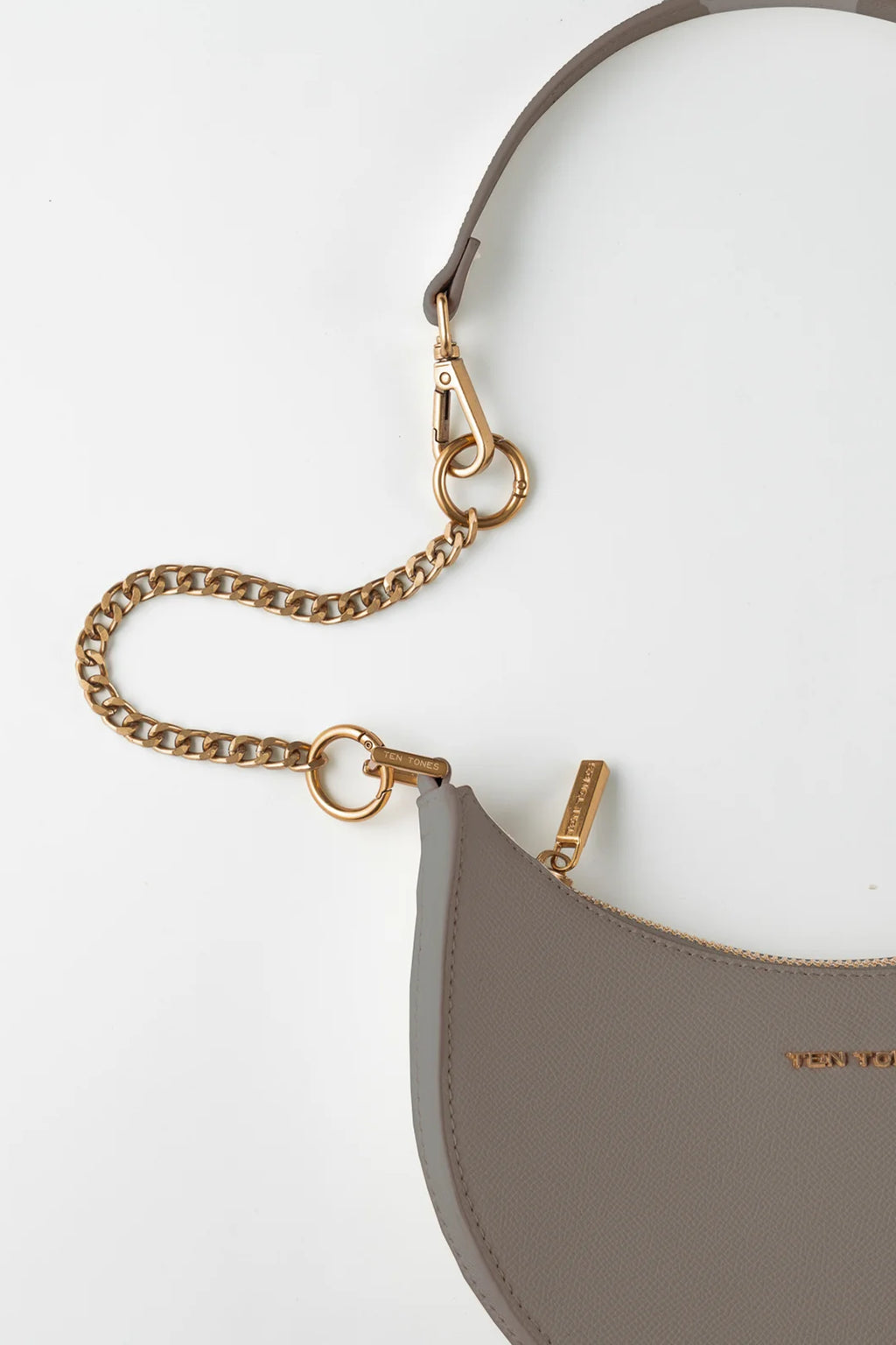 TEN TONES Grayson Moon Bag Beige by Selfie Leslie