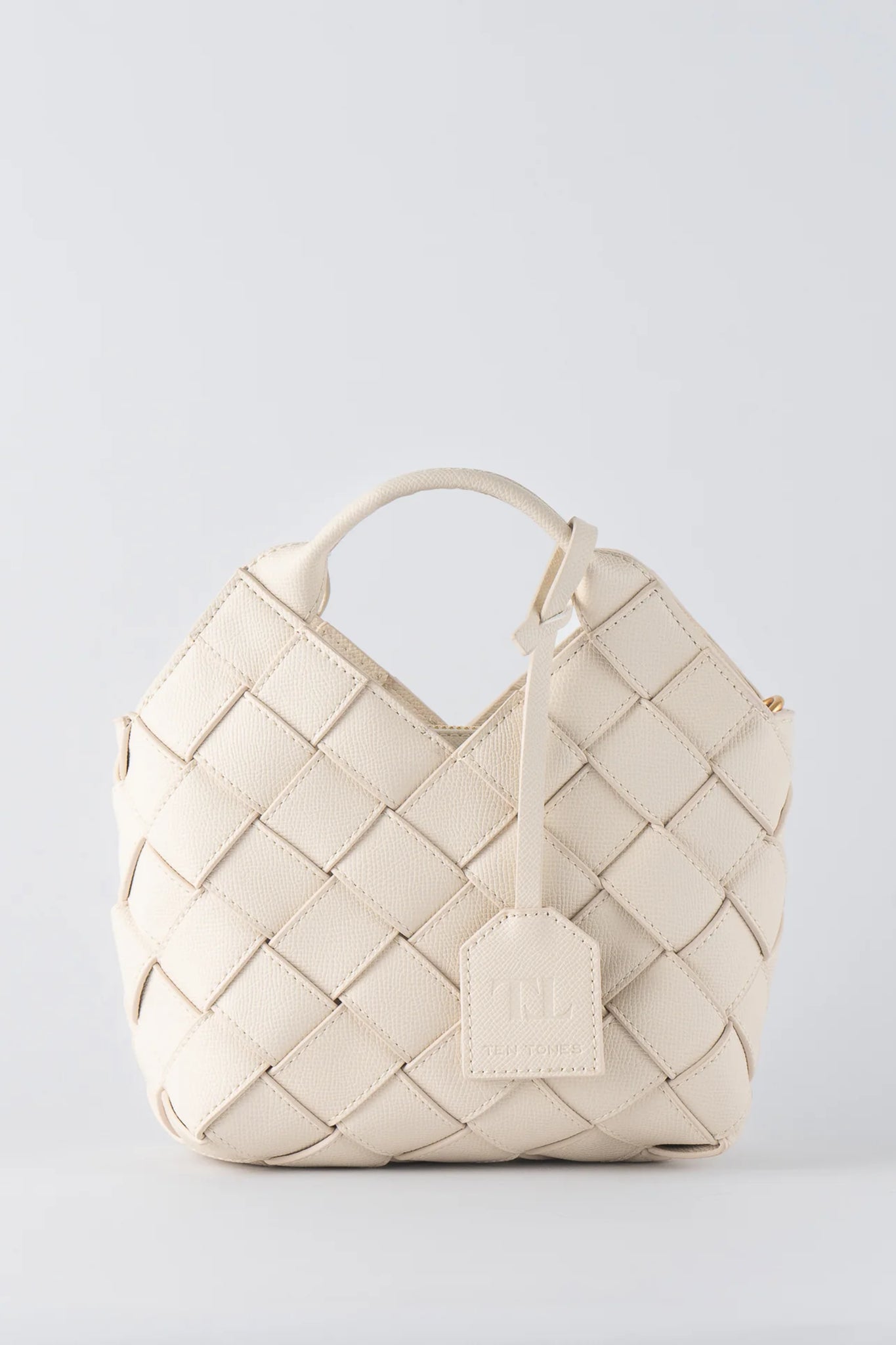 TEN TONES Clementine Woven Mini Tote Cream by Selfie Leslie