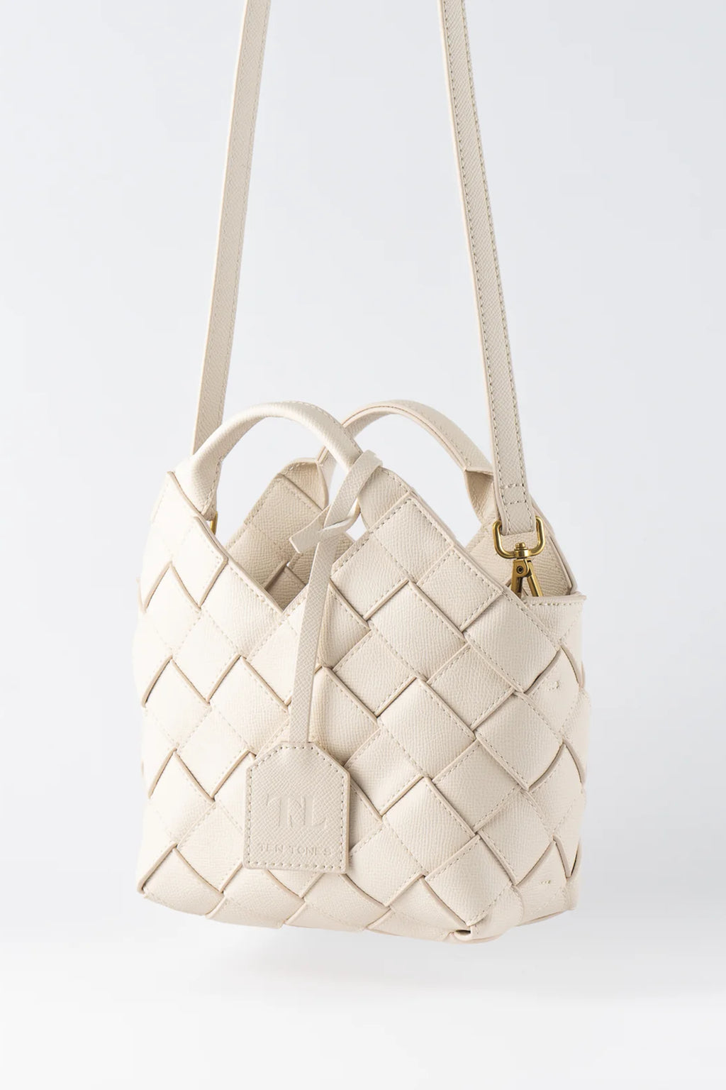 TEN TONES Clementine Woven Mini Tote Cream by Selfie Leslie