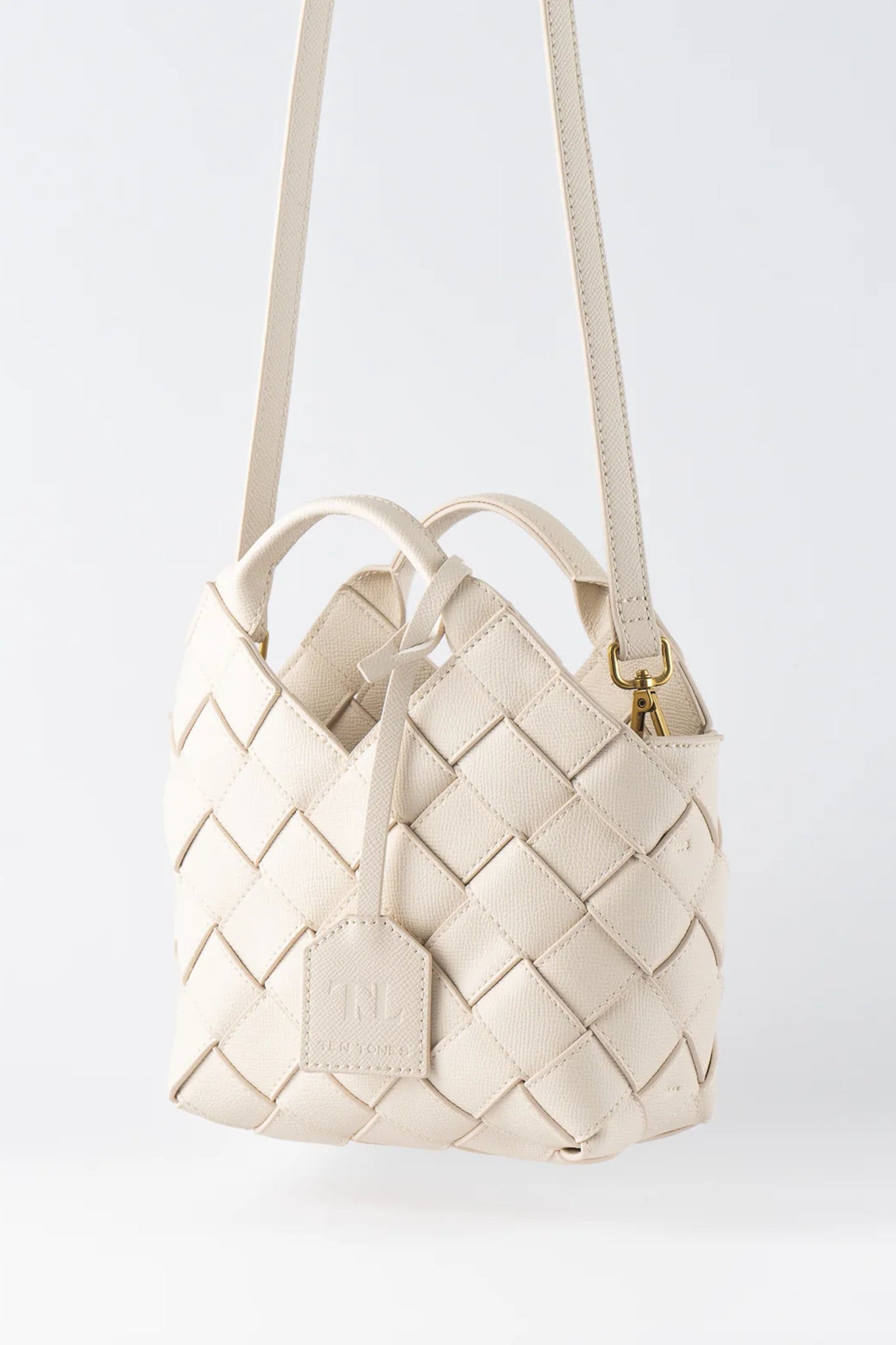 TEN TONES Clementine Woven Mini Tote Cream by Selfie Leslie