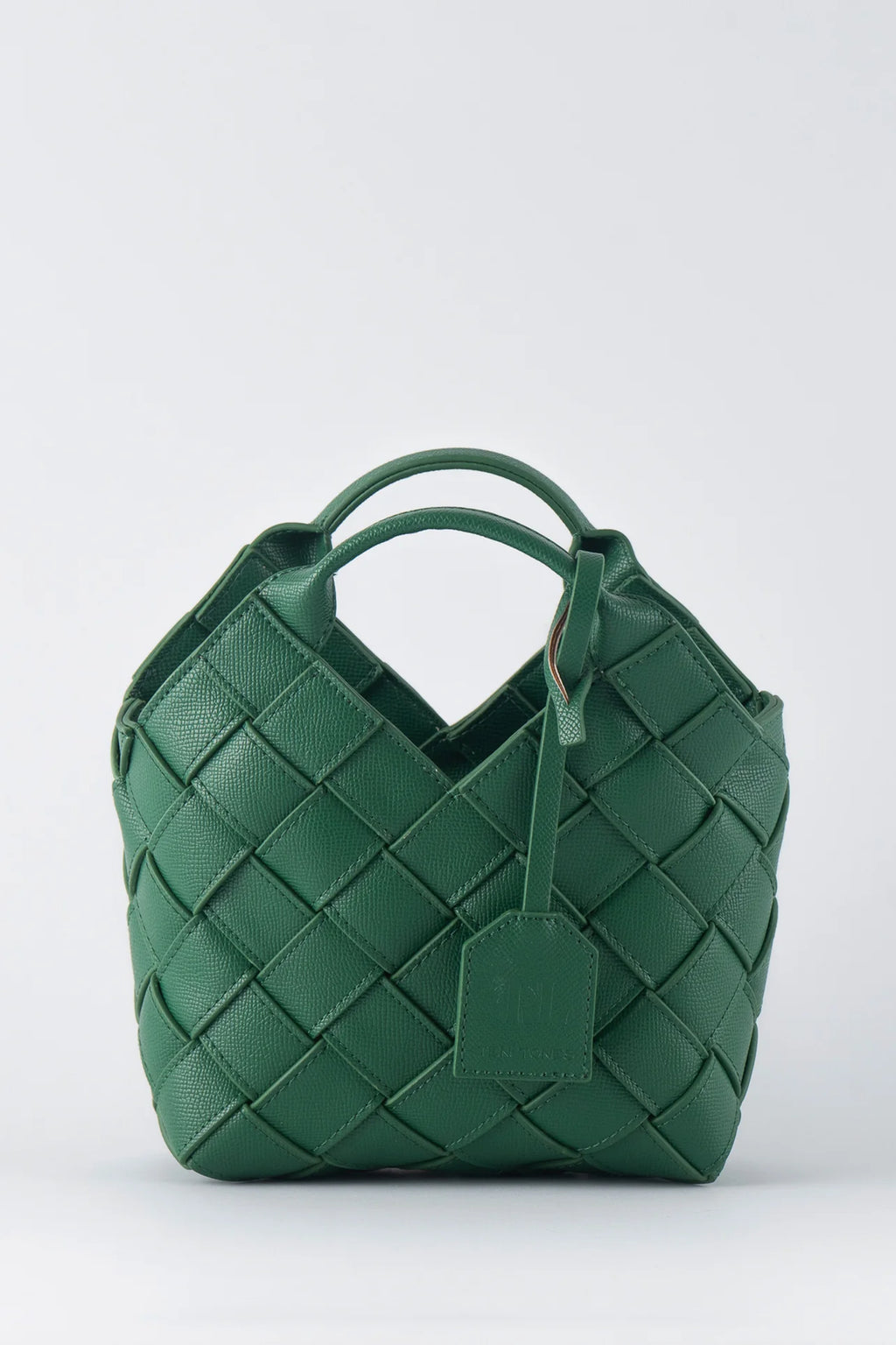 TEN TONES Clementine Woven Mini Tote Green by Selfie Leslie