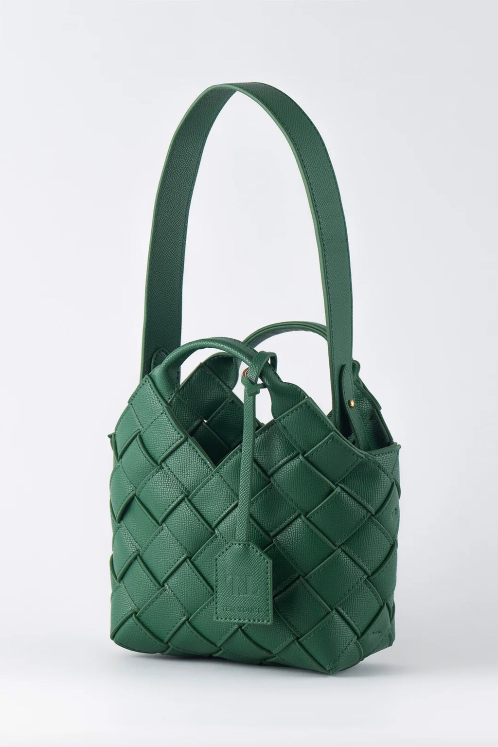 TEN TONES Clementine Woven Mini Tote Green by Selfie Leslie