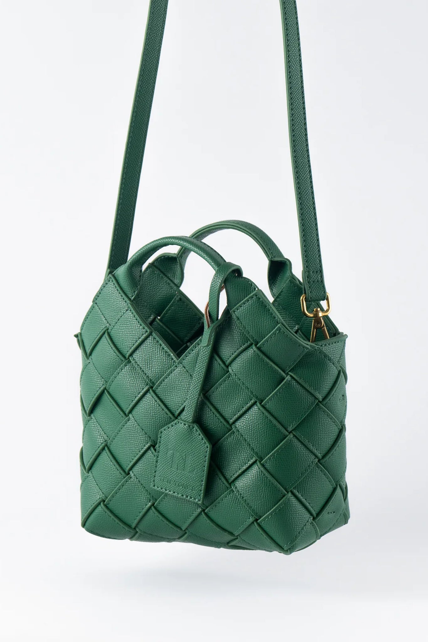TEN TONES Clementine Woven Mini Tote Green by Selfie Leslie