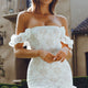 Verona Off-Shoulder Lace Overlay Mini Dress White