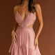 Santorini Sunset Cami Strap Cut-Out Dress Blush