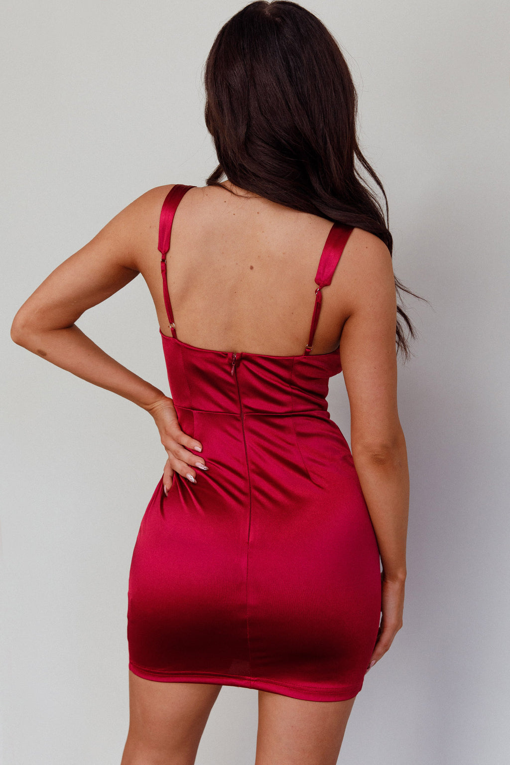 Whimsy Pleated Bust Mini Dress Fuchsia by Selfie Leslie