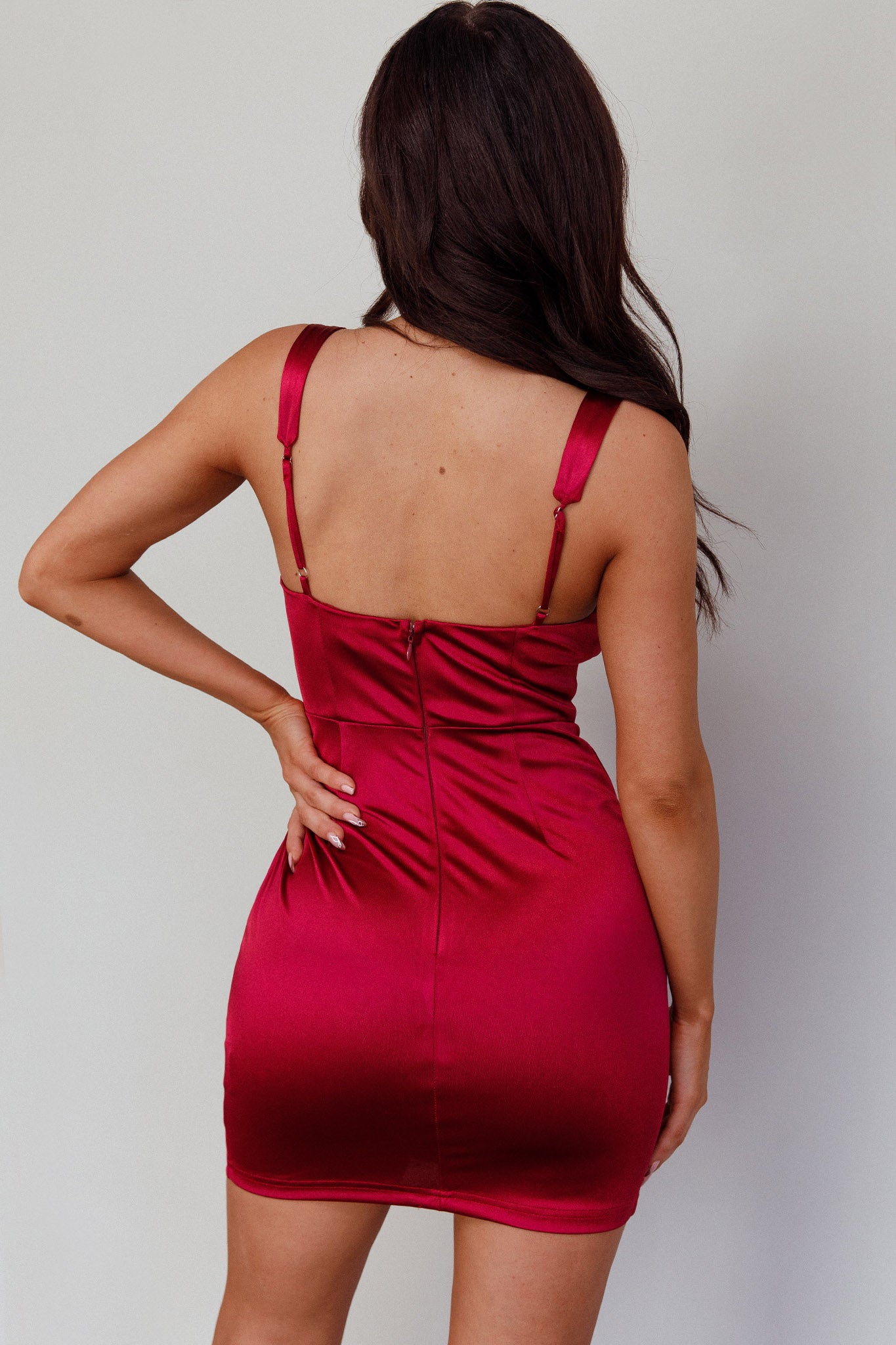 Whimsy Pleated Bust Mini Dress Fuchsia by Selfie Leslie