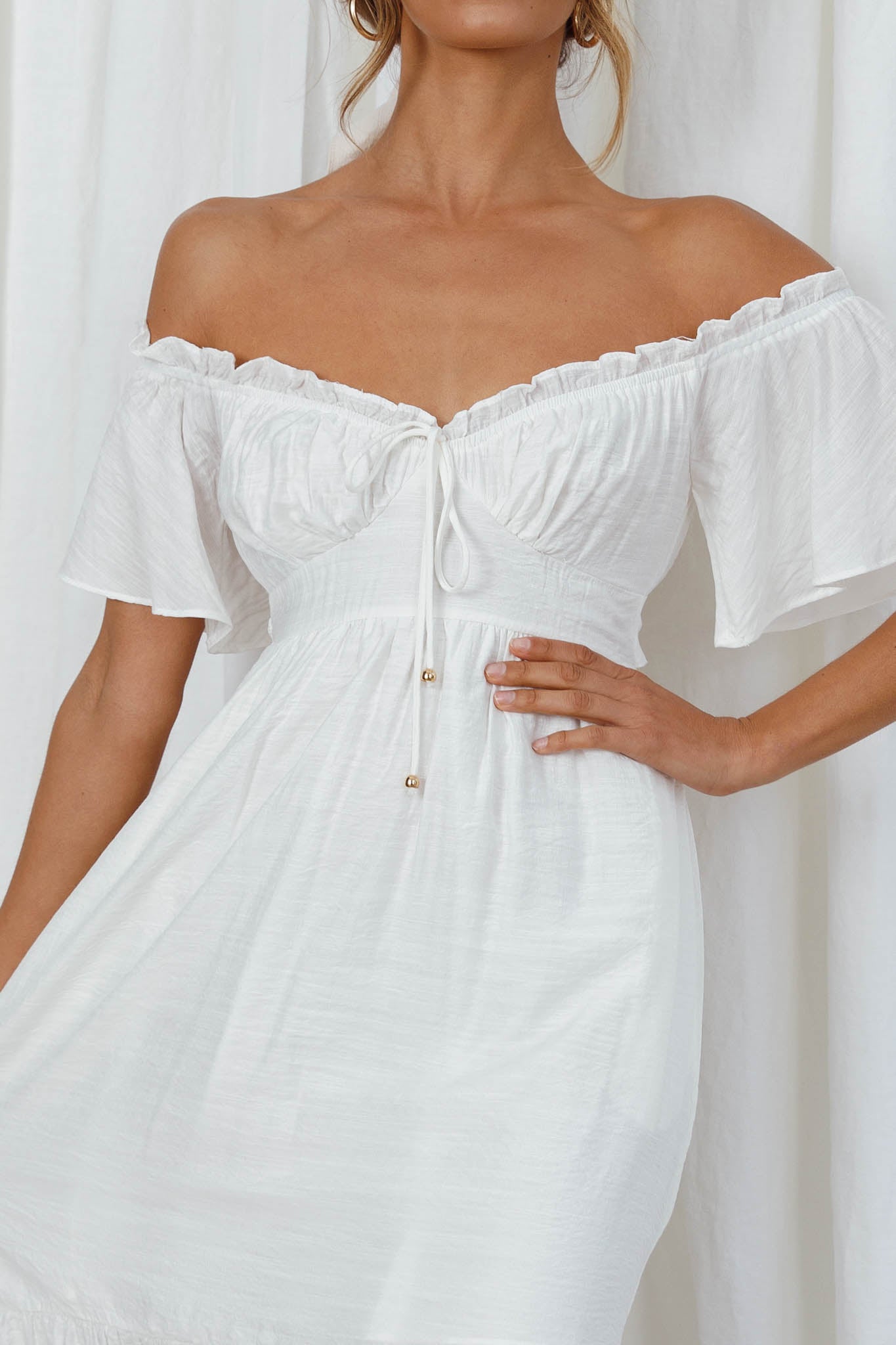 white tank midi dress Alejandra Alonso Rojas Cut-out Tank Midi Dress in Ivory 4