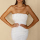 Tivoli Strapless Gathered Bust Mini Dress White