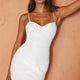 Tresa Twist Front Gathered Bust Mini Dress White