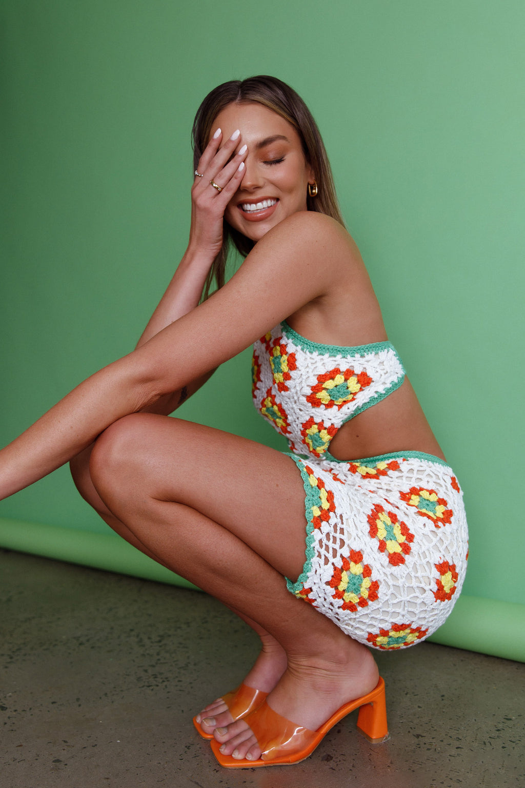 Summer Love Open Back Crochet Mini Dress Green Selfie Leslie Summer Love Open Back Crochet Mini Dress Green Selfie Leslie