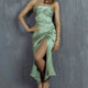 Yvette Wrap Neckline Midi Dress Sage