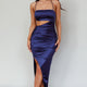 Can't Hardly Wait Cut-Out Midi Dress Navy