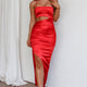 Can't Hardly Wait Cut-Out Midi Dress Red