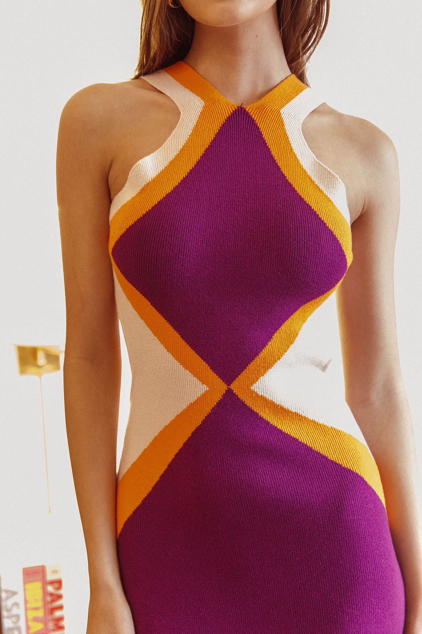 Jaydee Open Back Knit Dress Purple by Selfie Leslie