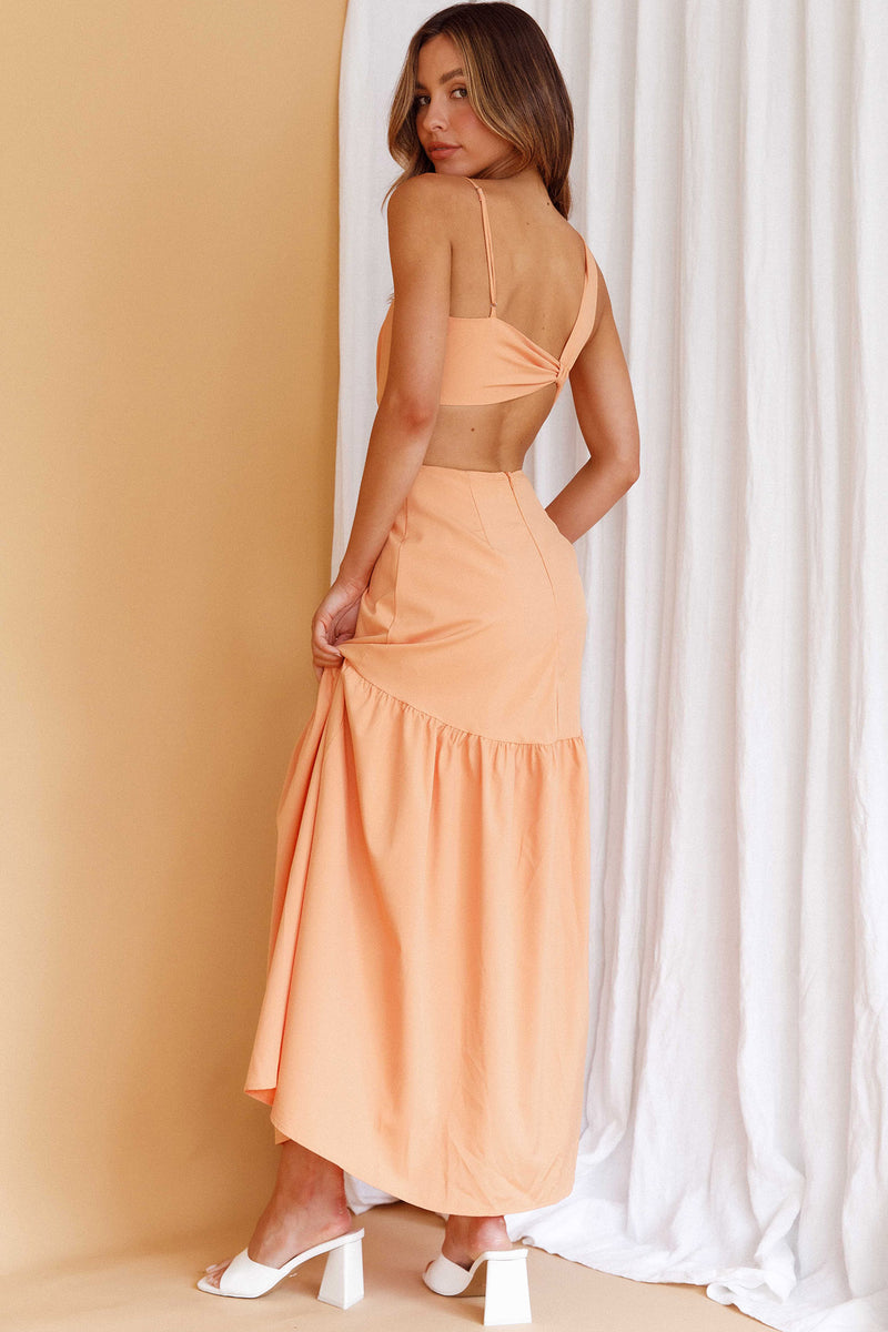 Ivora One-Shoulder Cut-Out Waist Maxi Dress Butter