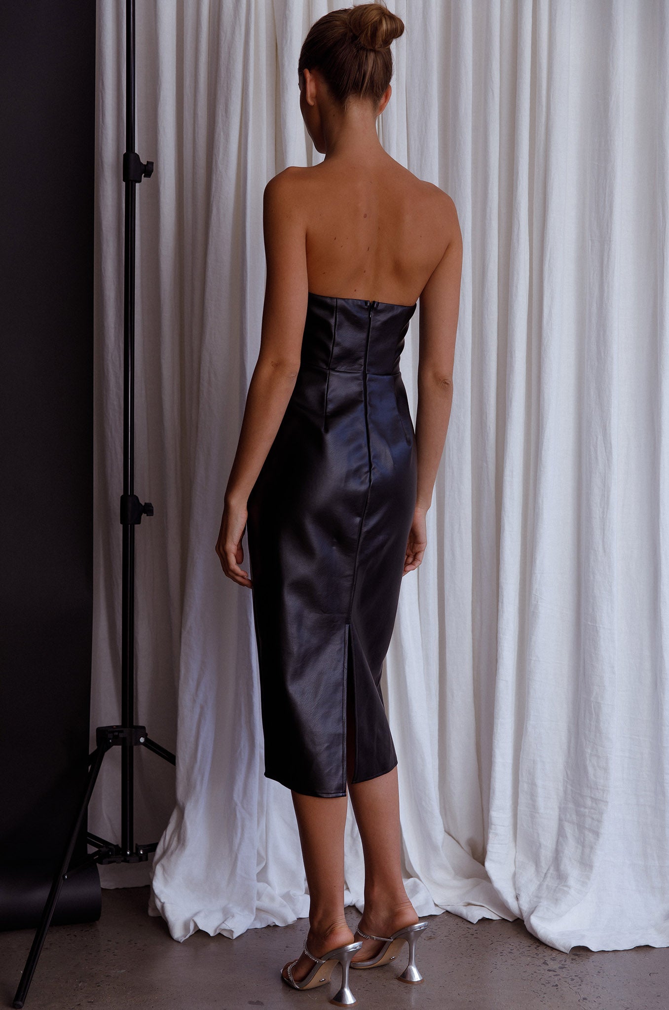 Intuition Strapless Faux Leather Dress Black | Selfie Leslie Intuition Strapless Faux Leather Dress Black | Selfie Leslie