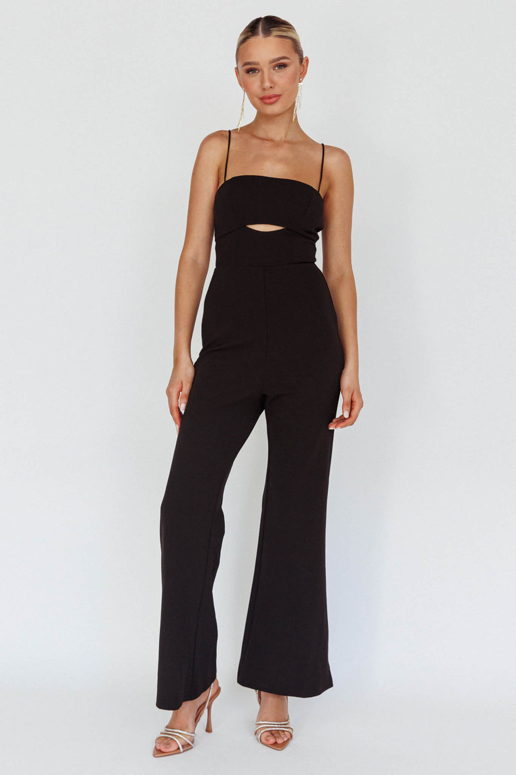 Lyrics Keyhole Jumpsuit Black by Selfie Leslie