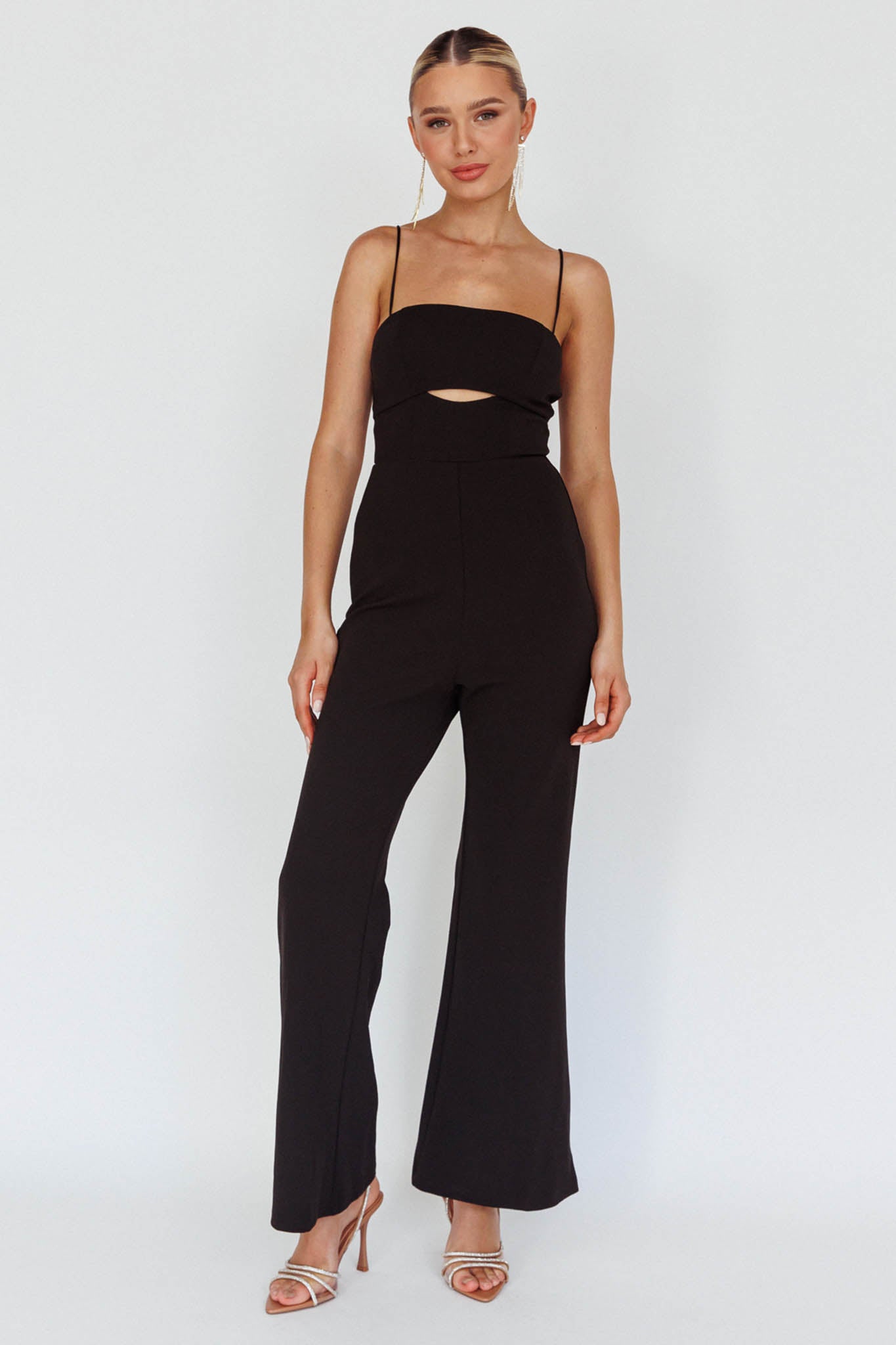 Lyrics Keyhole Jumpsuit Black by Selfie Leslie