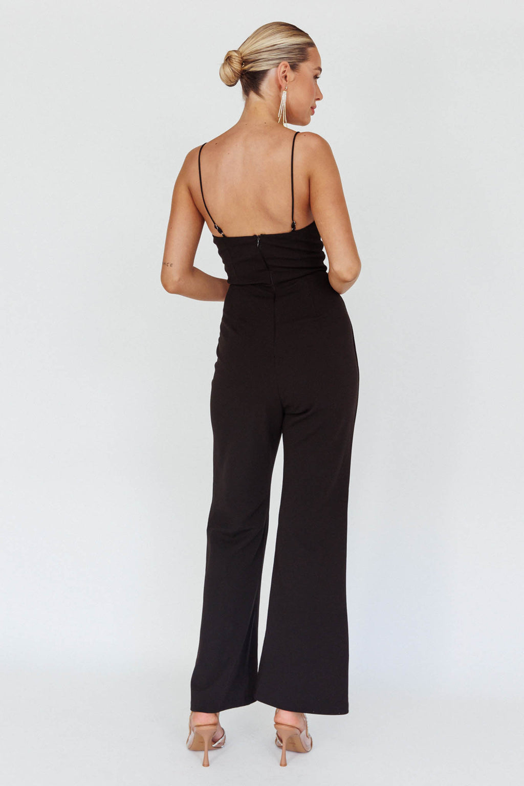 Lyrics Keyhole Jumpsuit Black by Selfie Leslie
