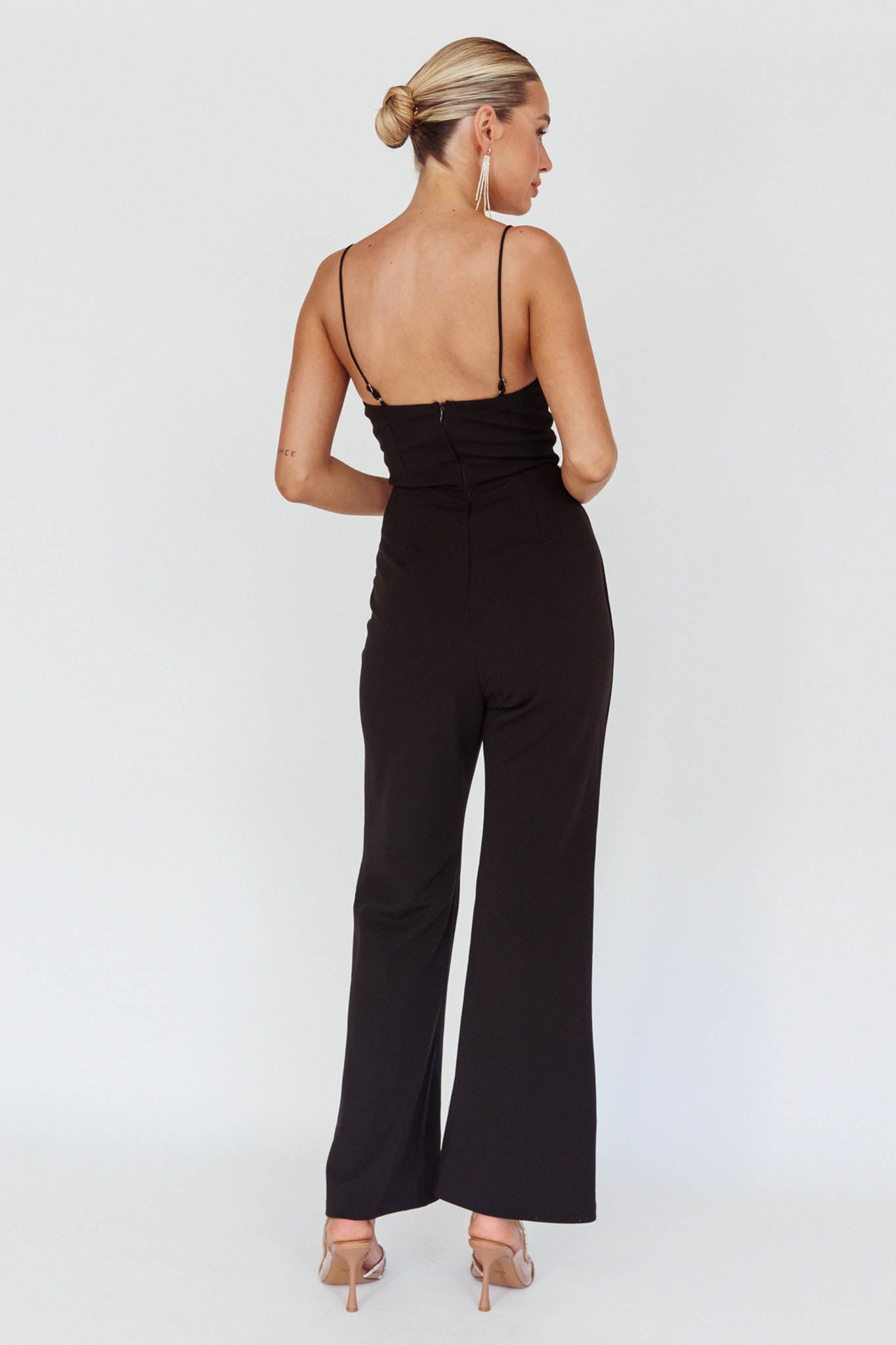 Lyrics Keyhole Jumpsuit Black by Selfie Leslie
