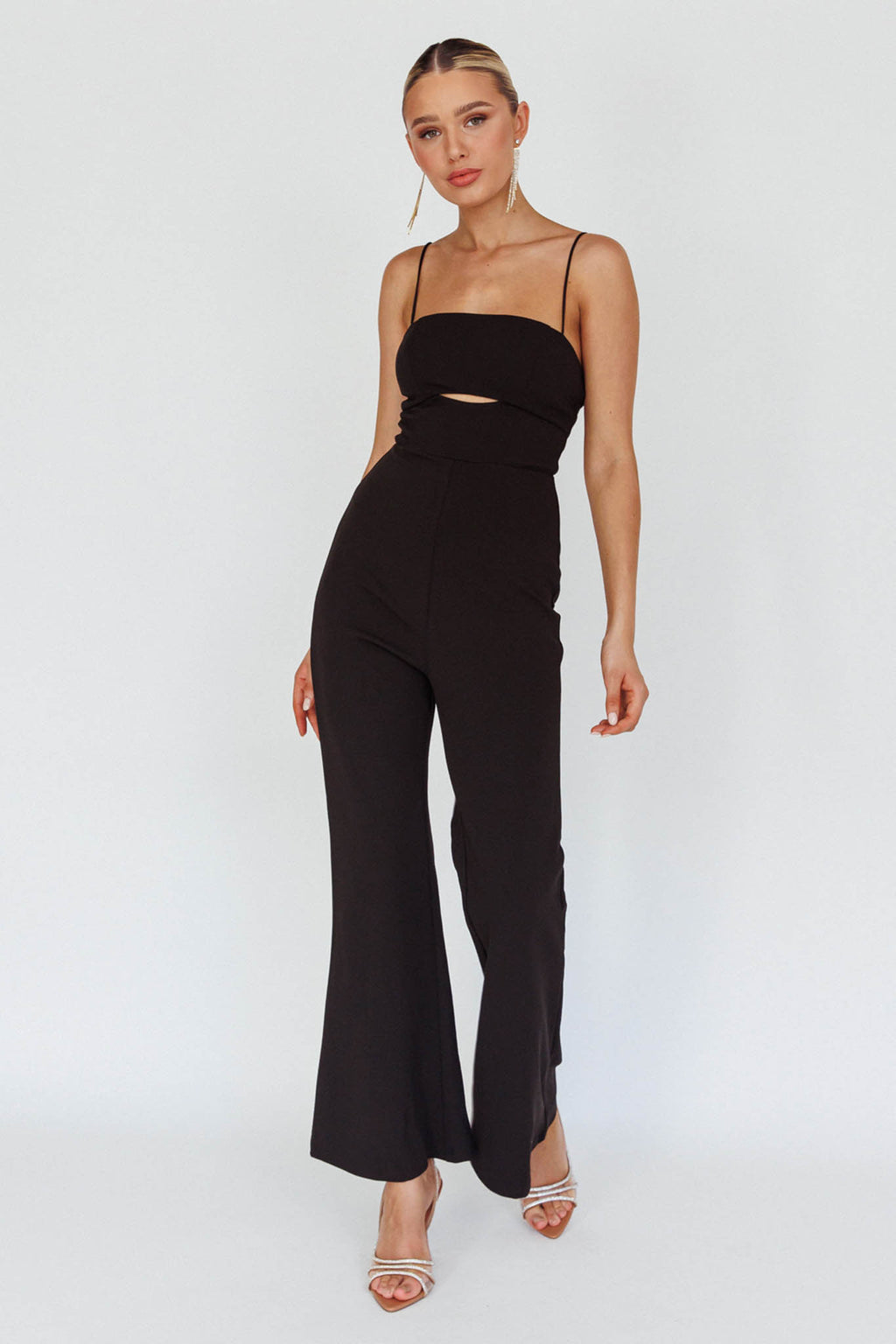 Lyrics Keyhole Jumpsuit Black by Selfie Leslie