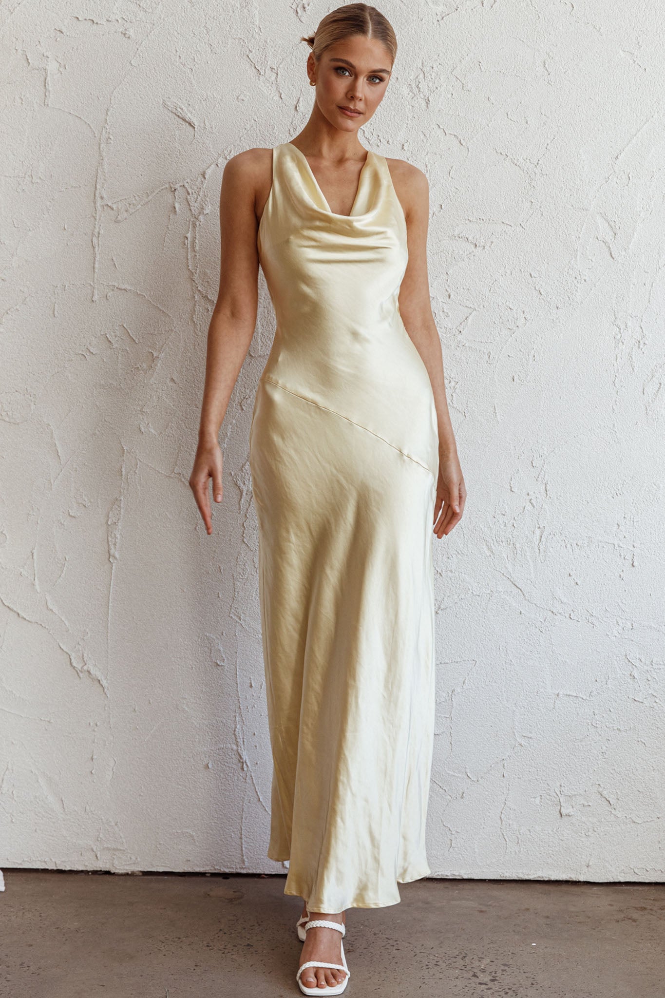 Cassiopeia Open Back Maxi Dress Butter Selfie Leslie Cassiopeia Open Back Maxi Dress Butter Selfie Leslie