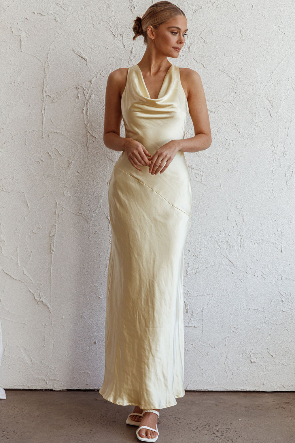 Cassiopeia Open Back Maxi Dress Butter by Selfie Leslie