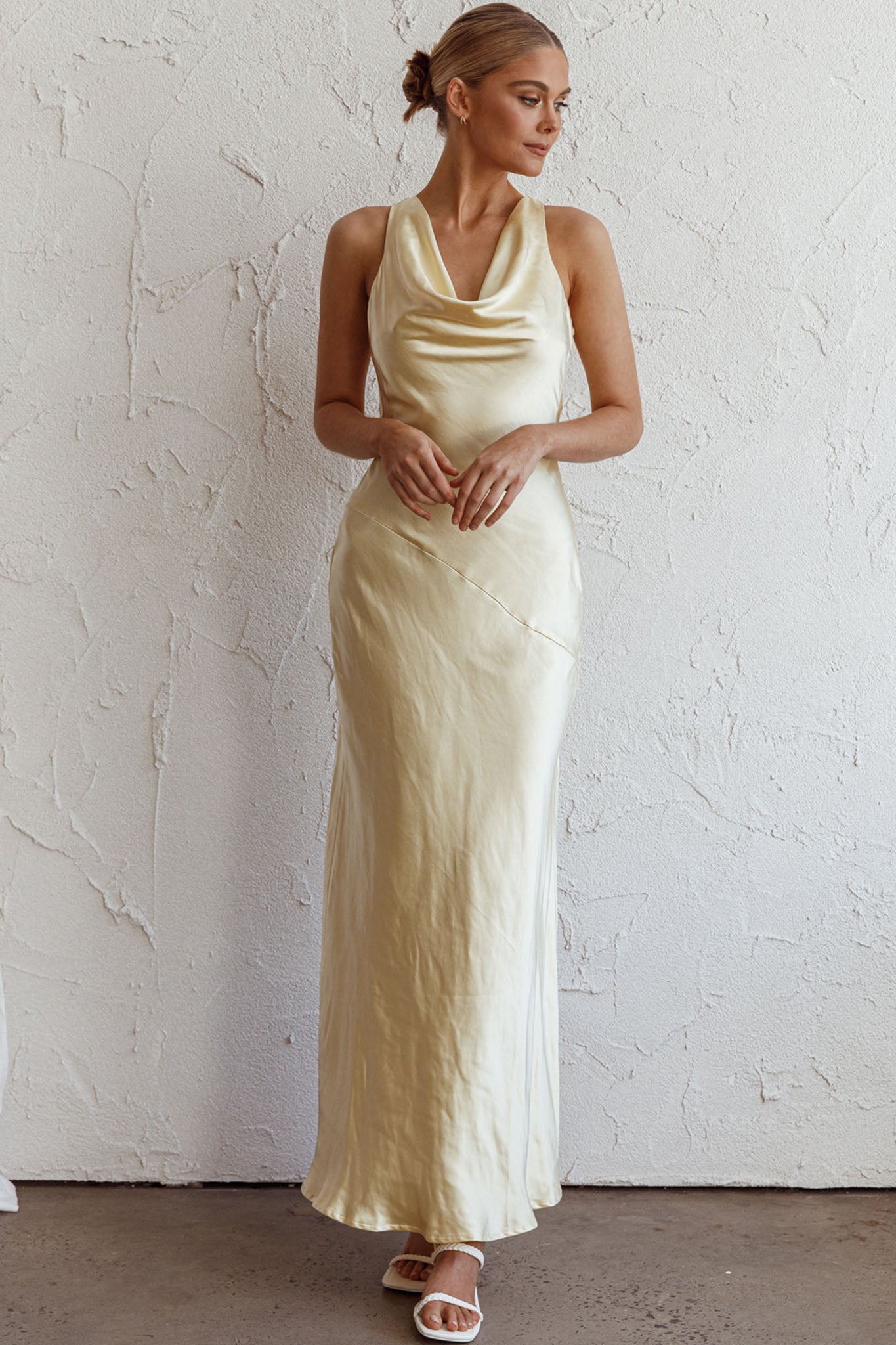 Cassiopeia Open Back Maxi Dress Butter by Selfie Leslie