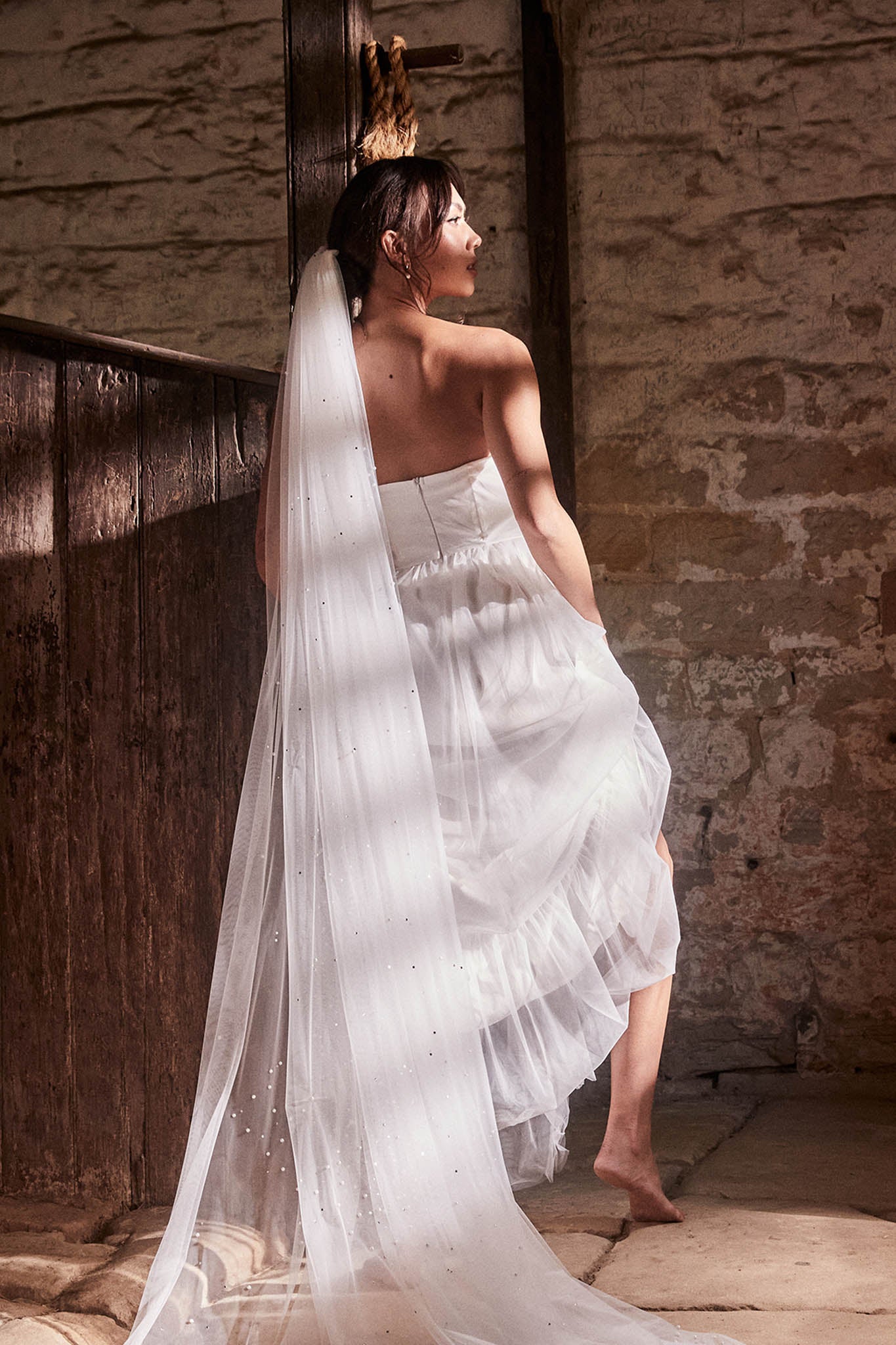 Alegria Tulle Maxi Dress White by Selfie Leslie