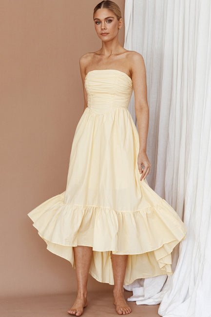 Sunday Mornings Ruched Bust Midi Dress Pink