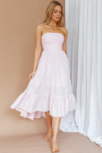 Milan Cottagecore Ruched Bust Midi Dress