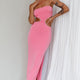 Bridget Cut-Out Midi Dress Barbie Pink