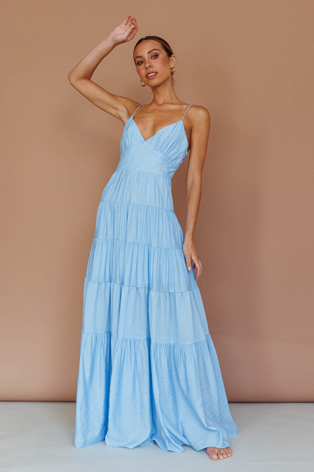 Main Attraction Cami Strap Maxi Dress Blue by Selfie Leslie