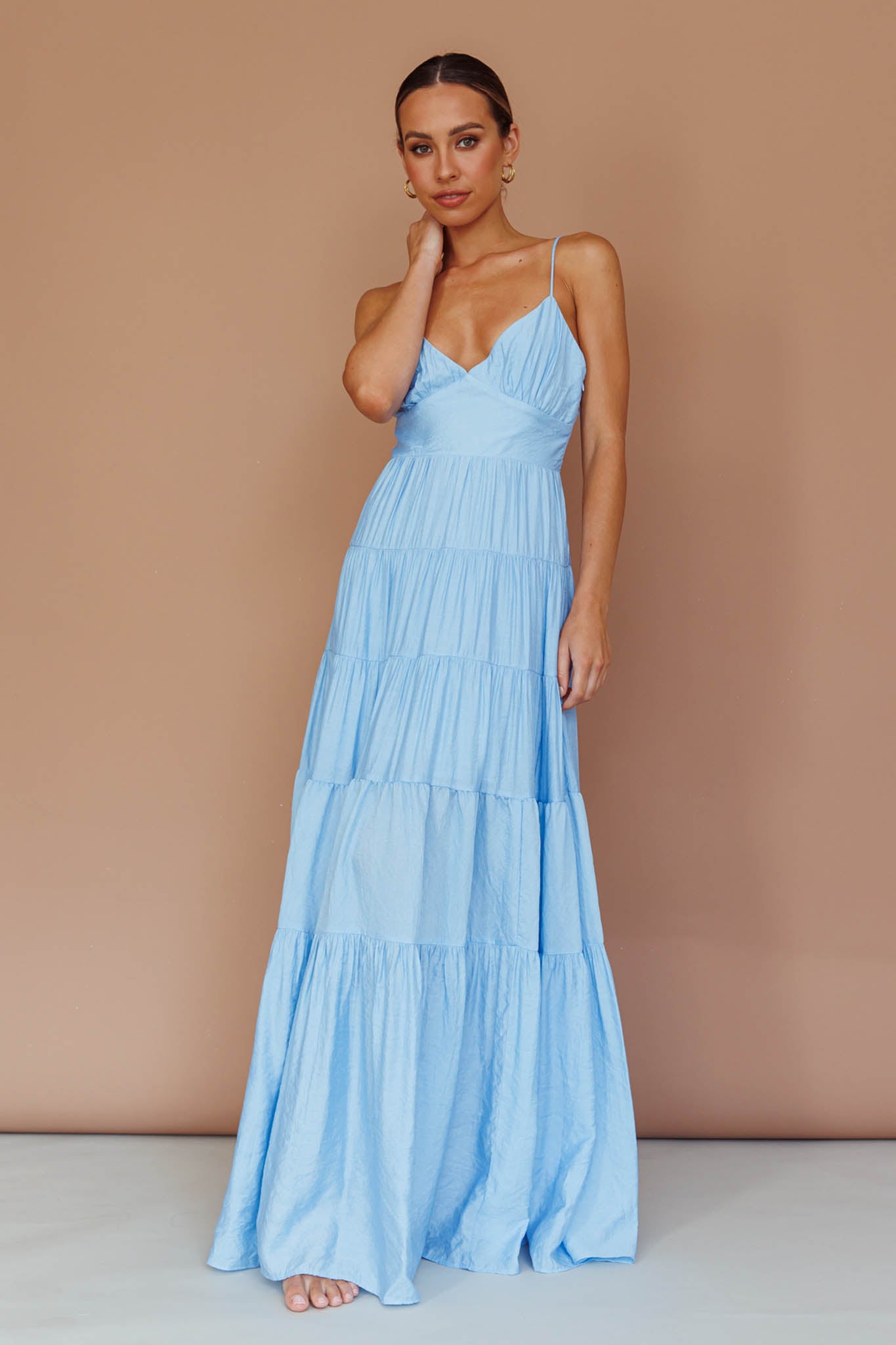 Main Attraction Cami Strap Maxi Dress Blue by Selfie Leslie