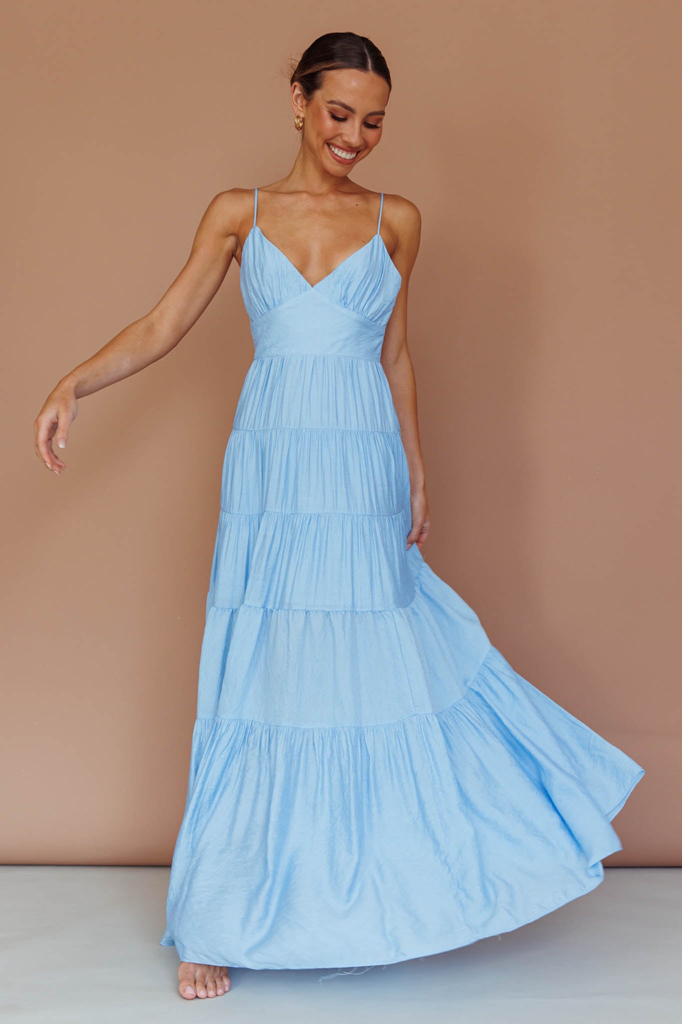 Main Attraction Cami Strap Maxi Dress Blue by Selfie Leslie