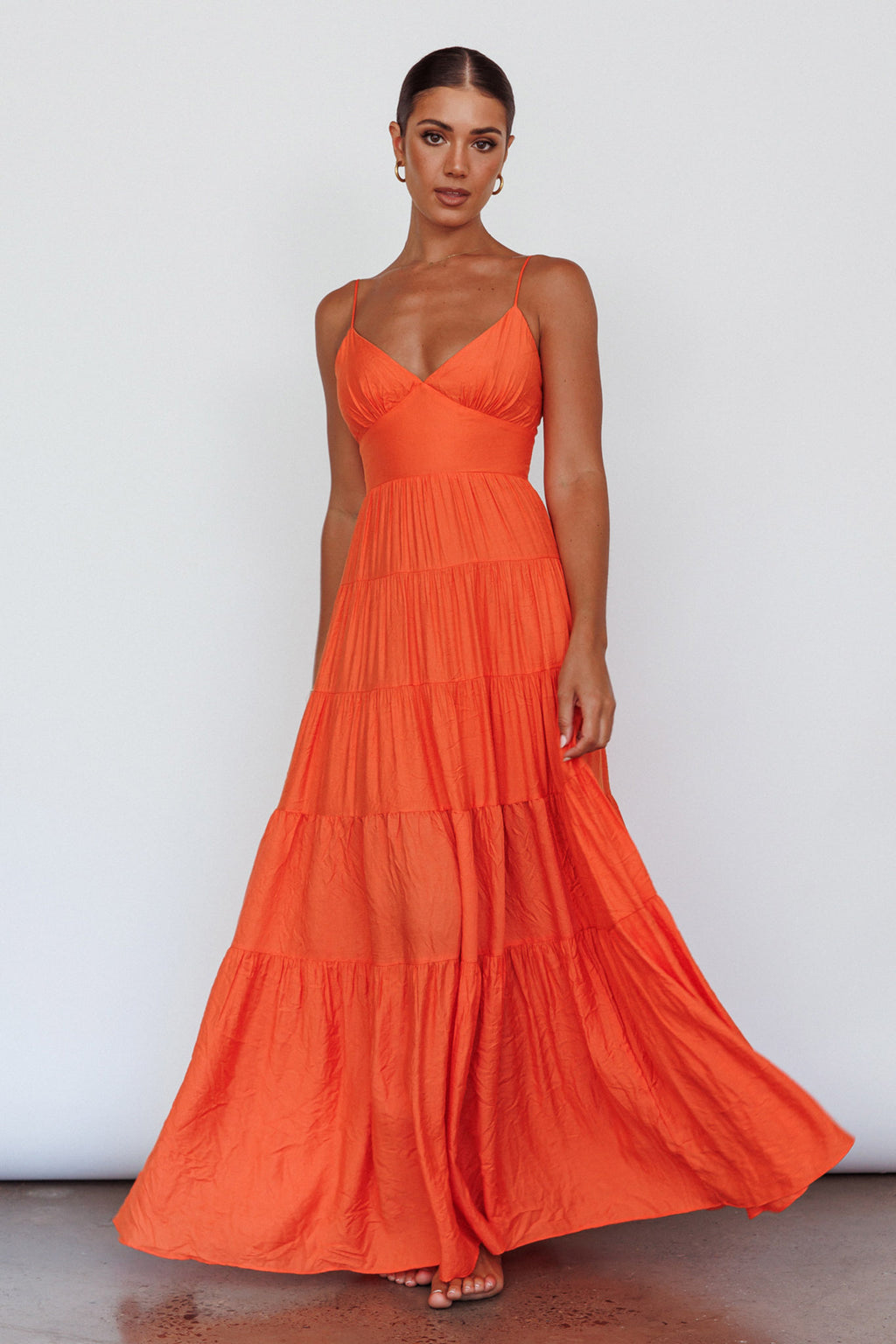 Main Attraction Cami Strap Maxi Dress Tangerine by Selfie Leslie
