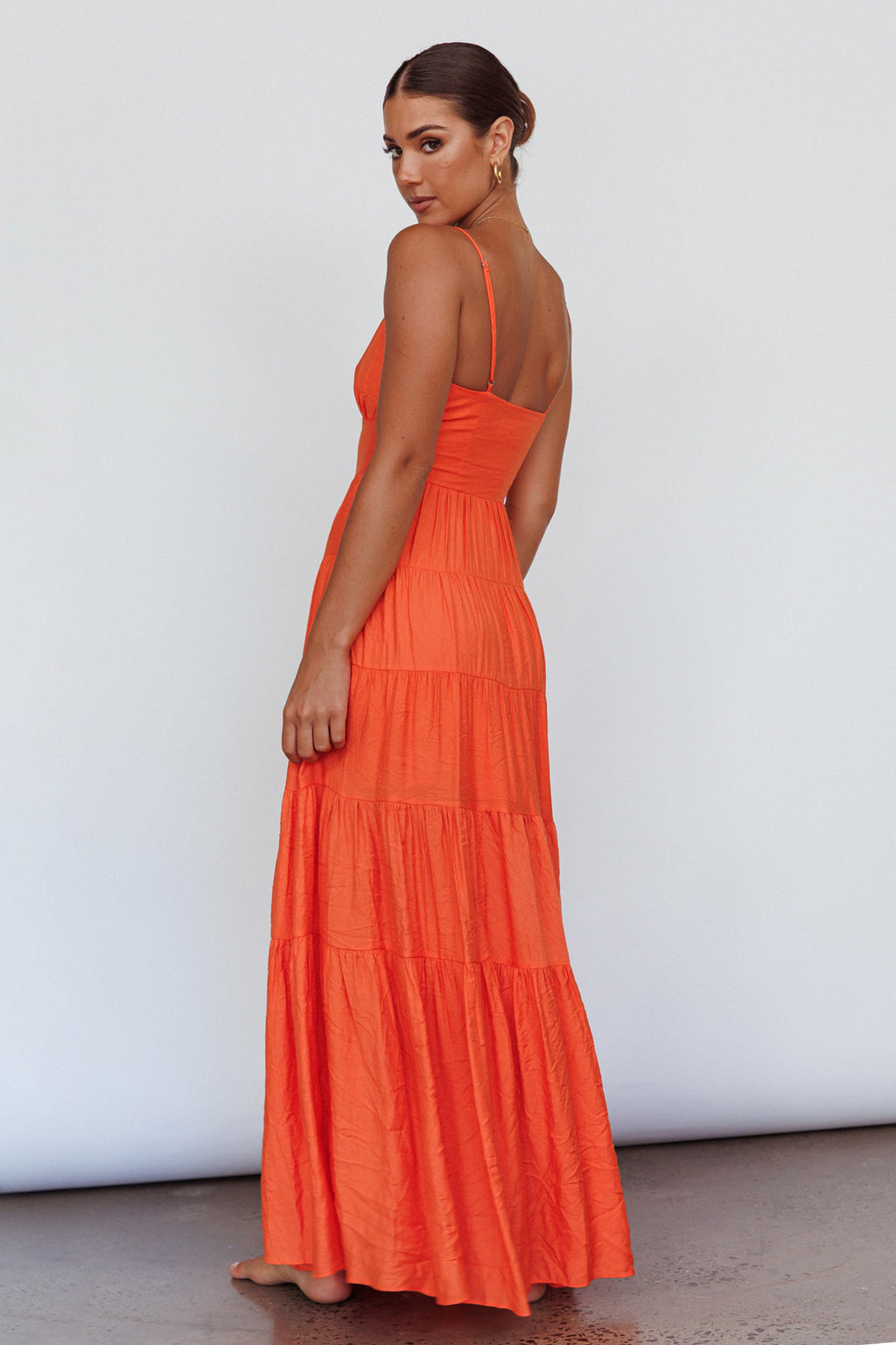Main Attraction Cami Strap Maxi Dress Tangerine by Selfie Leslie