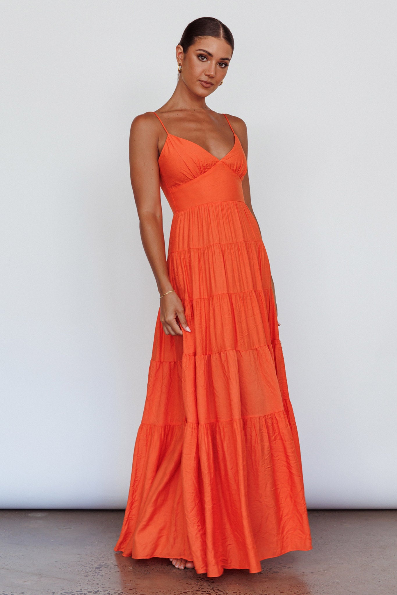Main Attraction Cami Strap Maxi Dress Tangerine by Selfie Leslie