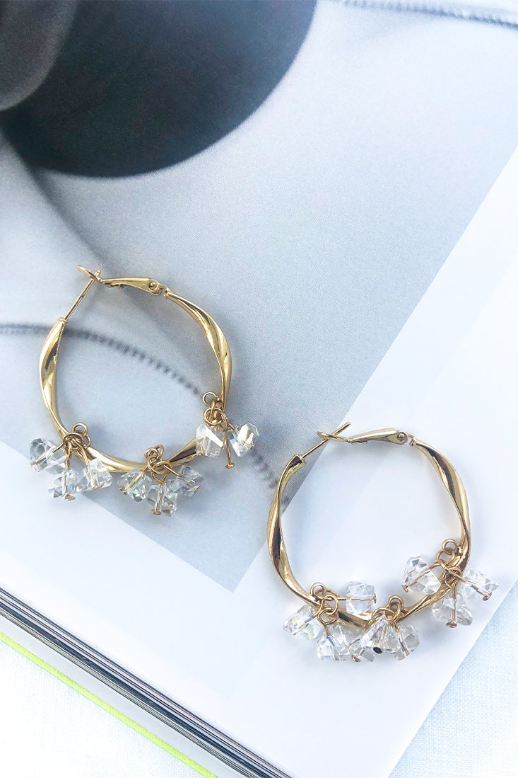 Bijoux Twisted Hoop Earrings Gold by Selfie Leslie