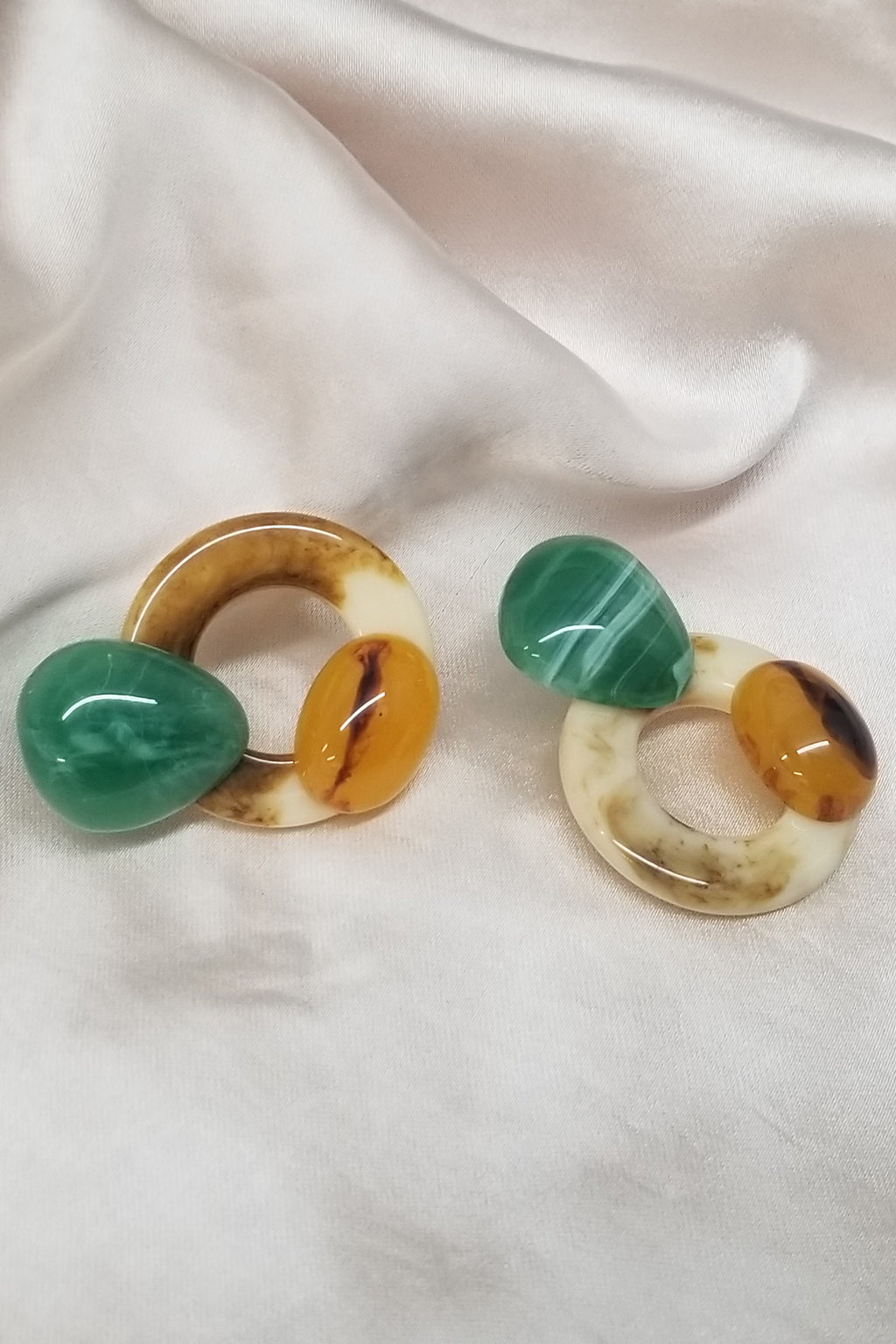 Mozambique Geometric Earrings Tan by Selfie Leslie