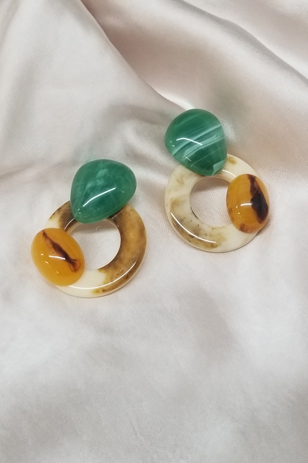 Mozambique Geometric Earrings Tan by Selfie Leslie