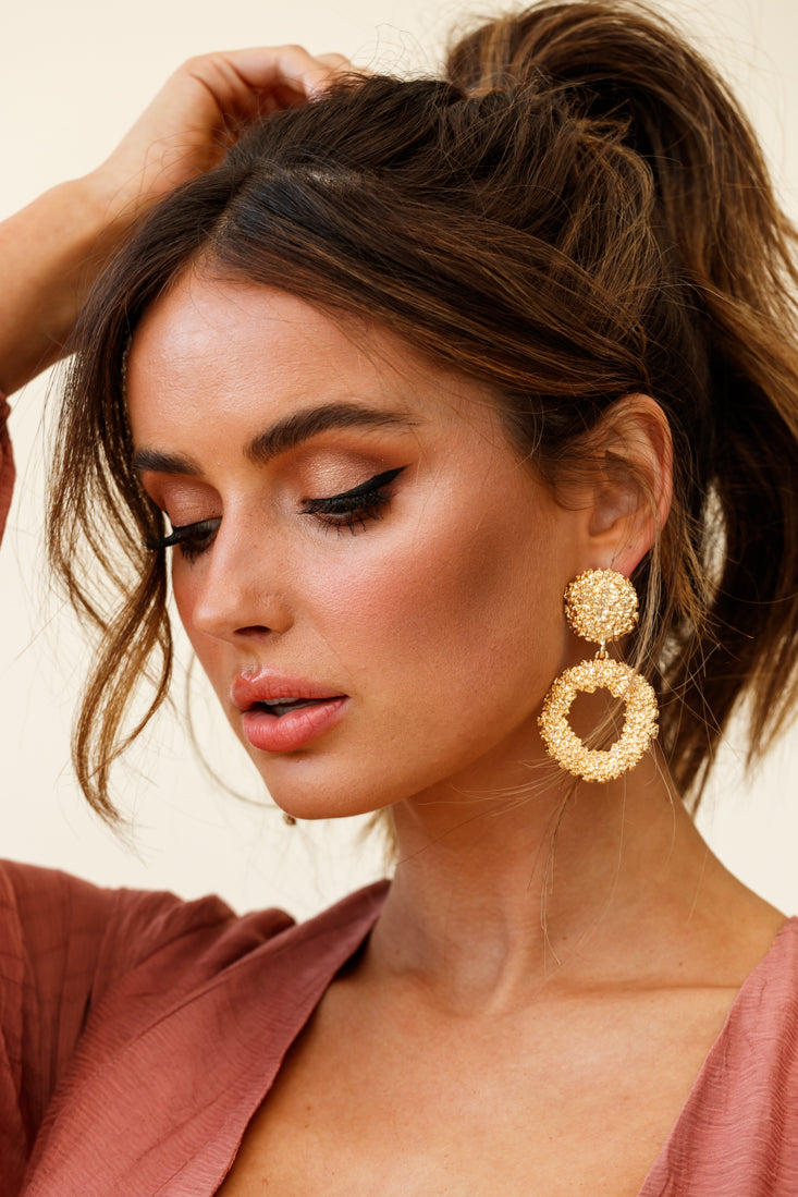 Champagne Showers Earrings Gold by Selfie Leslie