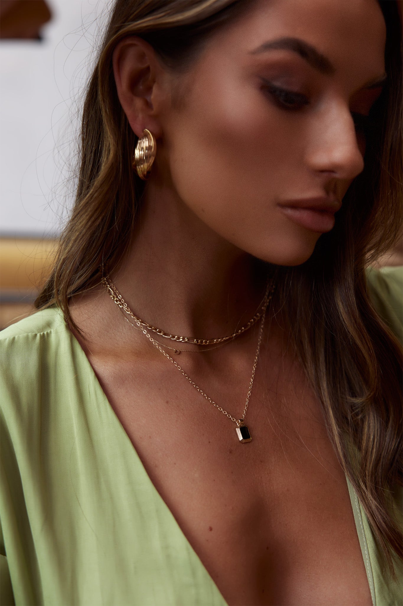 Celia Twist Hoop Earrings Gold by Selfie Leslie