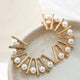 Liberty Semicircle Pearl Earrings Gold