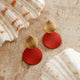 Meriah Circle Earrings Red