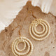 Batavia Spiral Rattan Hook Earrings Beige