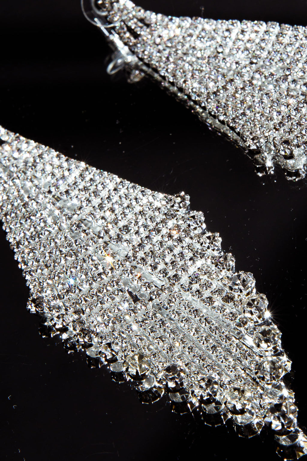 Rani Diamante Tassel Earrings Silver by Selfie Leslie