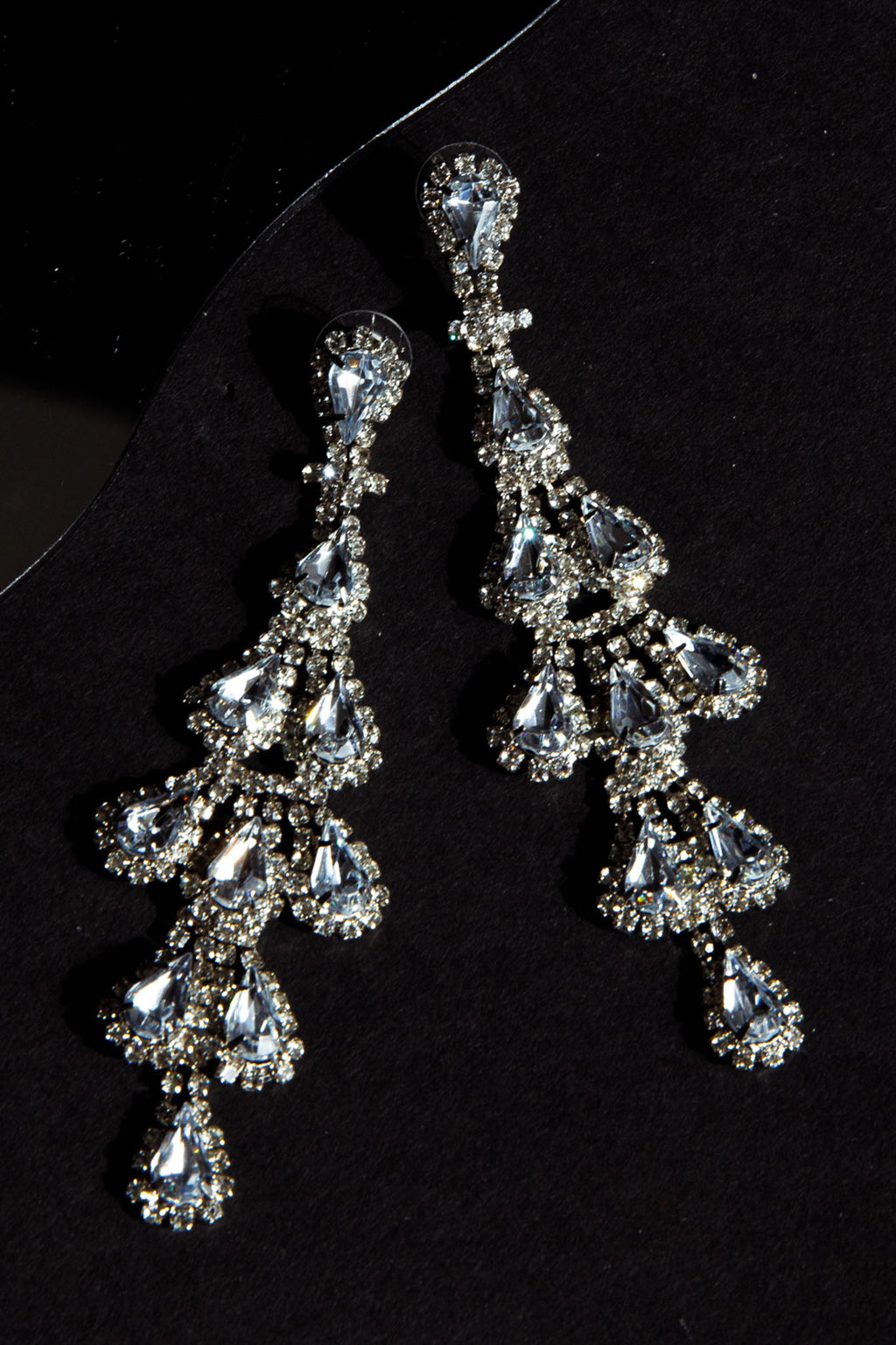 Amina Chandelier Earrings Silver by Selfie Leslie