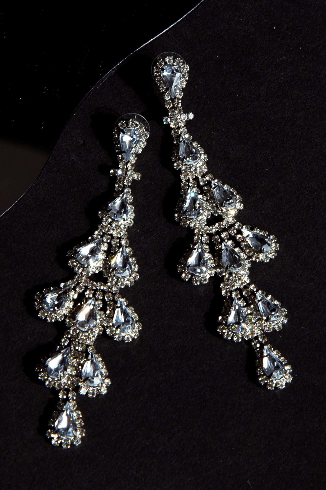 Amina Chandelier Earrings Silver by Selfie Leslie